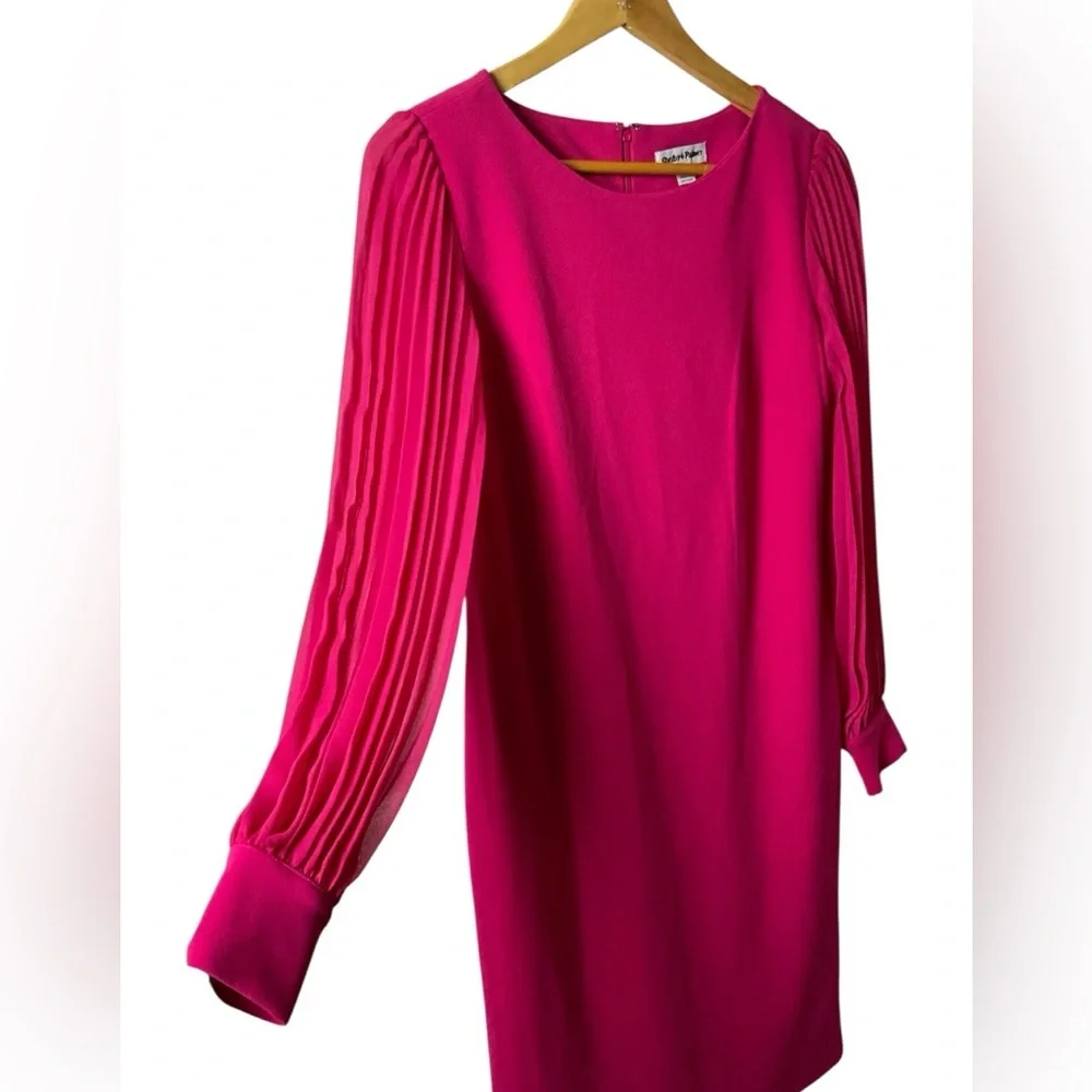 Shelby & Palmer Fuchsia Long Sleeve Dress - Picture 1 of 10